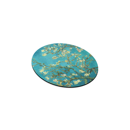 Vincent Van Gogh Blossoming Almond Tree Floral Art Round Coaster