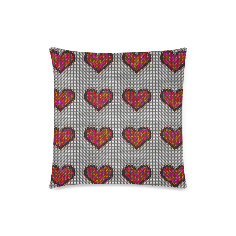 heart pattern Custom Zippered Pillow Case 18"x18"(Twin Sides)