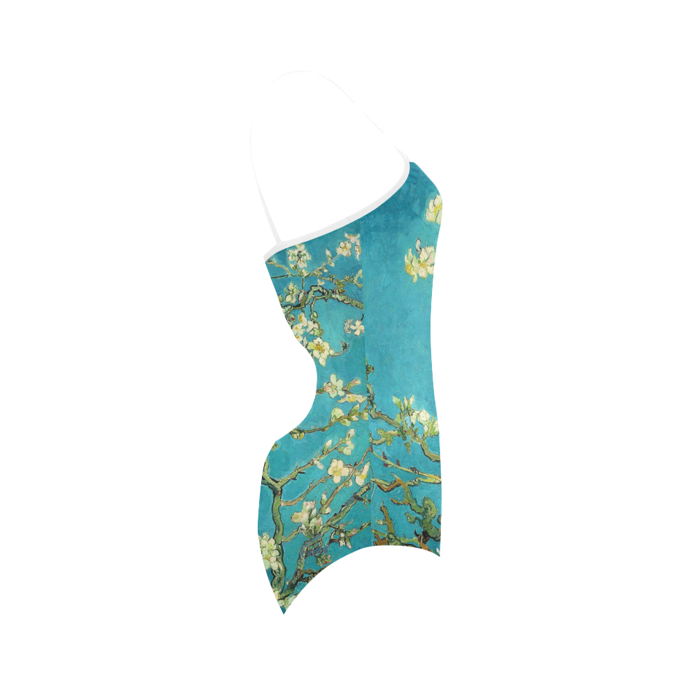 Vincent Van Gogh Blossoming Almond Tree Floral Art Strap Swimsuit ( Model S05)