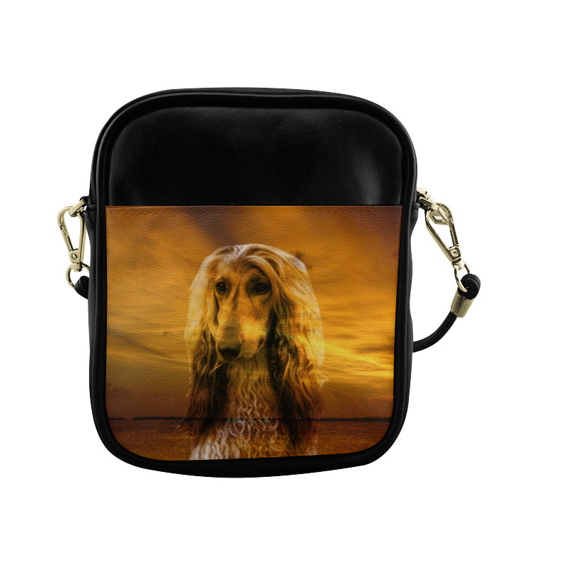 Dog Afghan Hound Sling Bag (Model 1627)