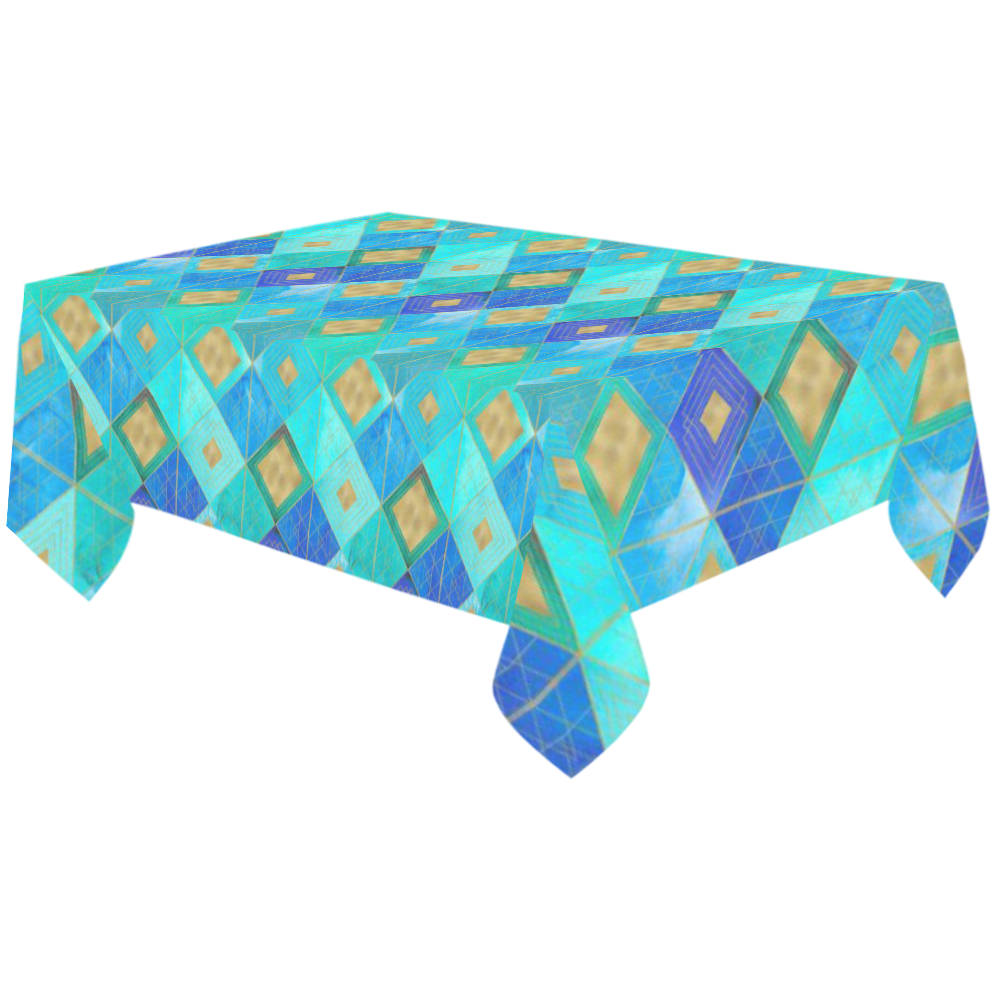 Under water Cotton Linen Tablecloth 60"x120"