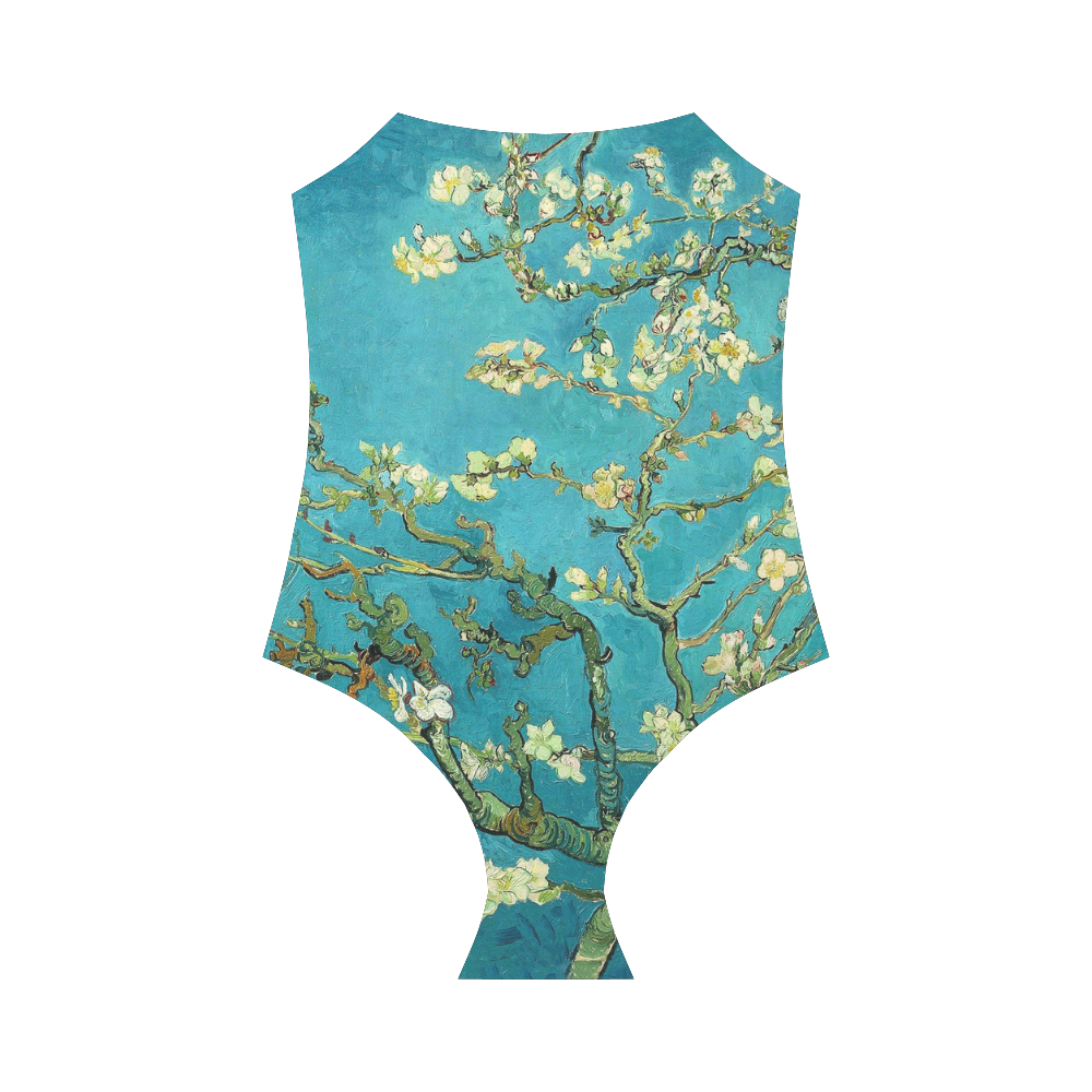 Vincent Van Gogh Blossoming Almond Tree Floral Art Strap Swimsuit ( Model S05)