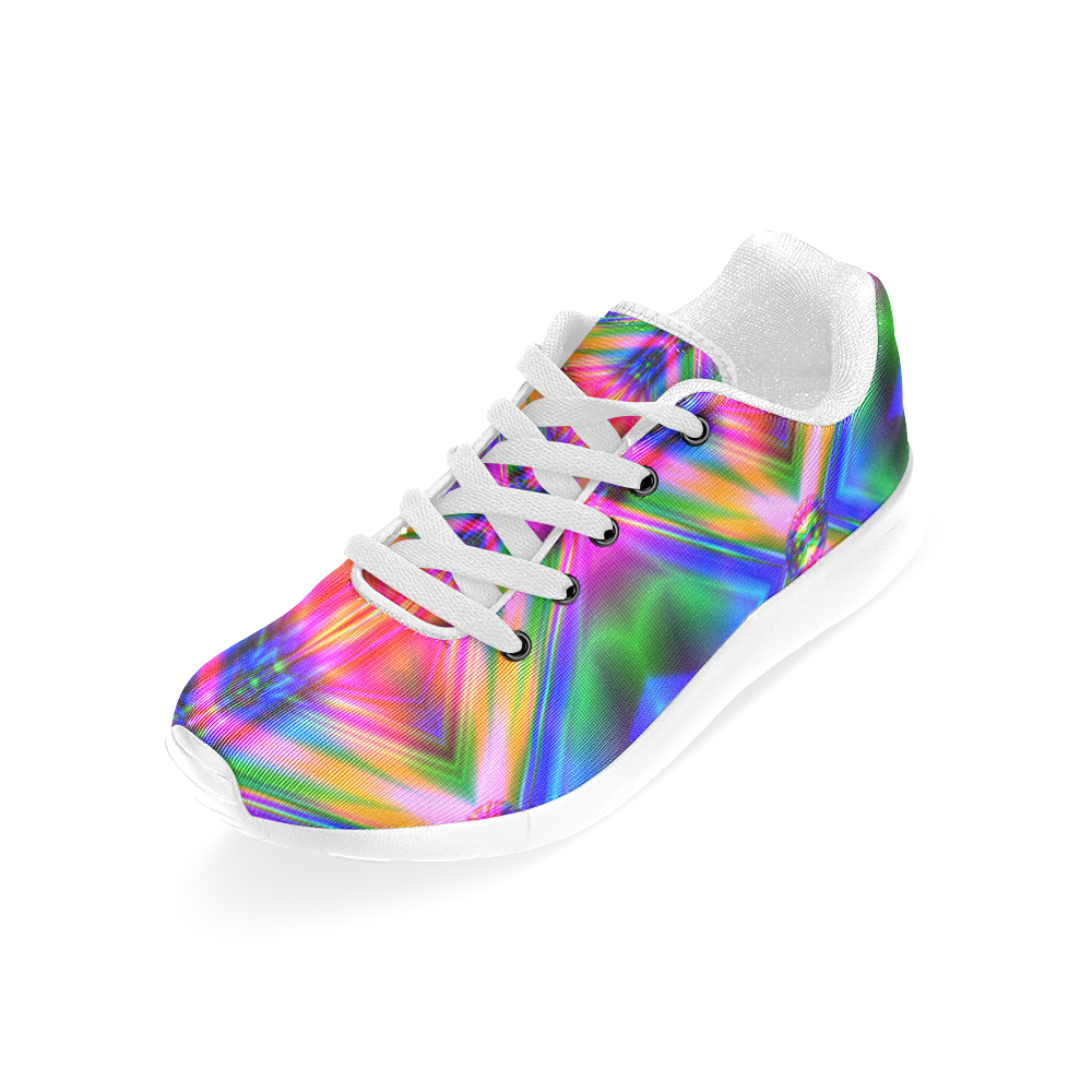 Groovy Psychedelic Diamonds (Pinks and Blues) Women’s Running Shoes (Model 020)