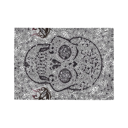 Mosaic Skull Area Rug7'x5'