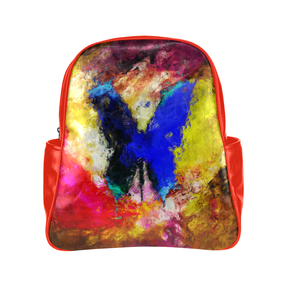 butterfly impressionism Multi-Pockets Backpack (Model 1636)