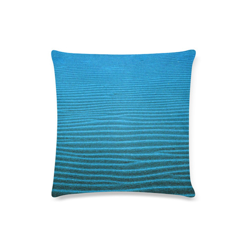 blue sand Custom Zippered Pillow Case 16"x16"(Twin Sides)