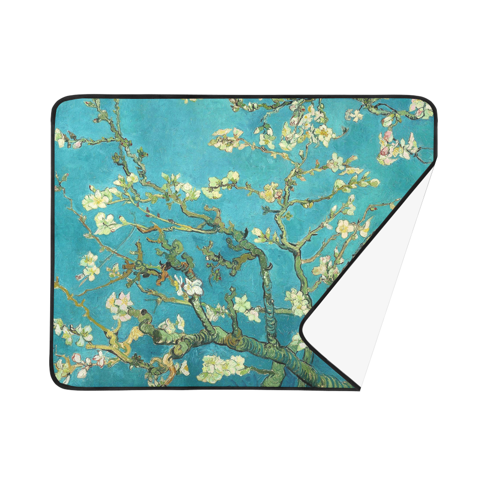 Vincent Van Gogh Blossoming Almond Tree Floral Art Beach Mat 78"x 60"