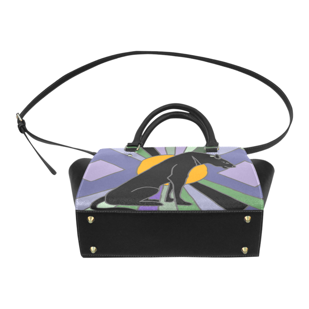 Artsy Panther Cat Art Deco Classic Shoulder Handbag (Model 1653)