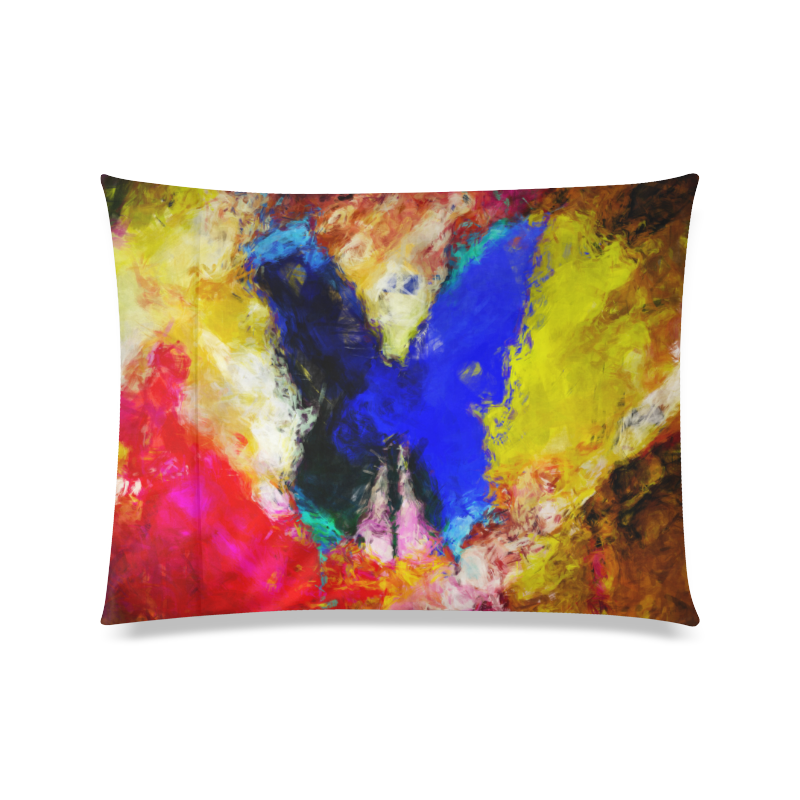 butterfly impressionism Custom Zippered Pillow Case 20"x26"(Twin Sides)