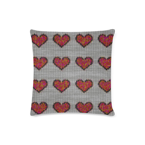 heart pattern Custom Zippered Pillow Case 16"x16" (one side)