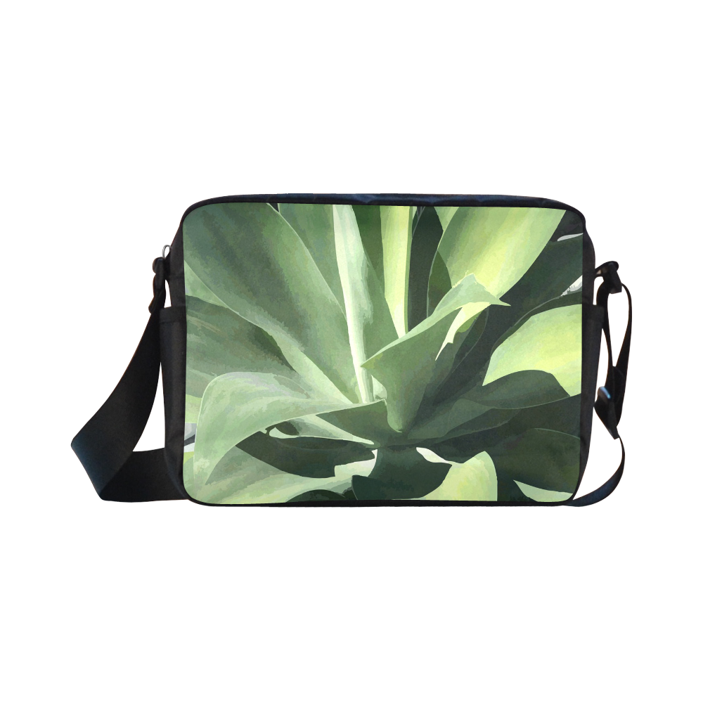 Green Succulent Desert Nature Art Classic Cross-body Nylon Bags (Model 1632)