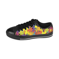 CRAZY multicolored double running SPLASHES Men's Classic Canvas Shoes/Large Size (Model 018)