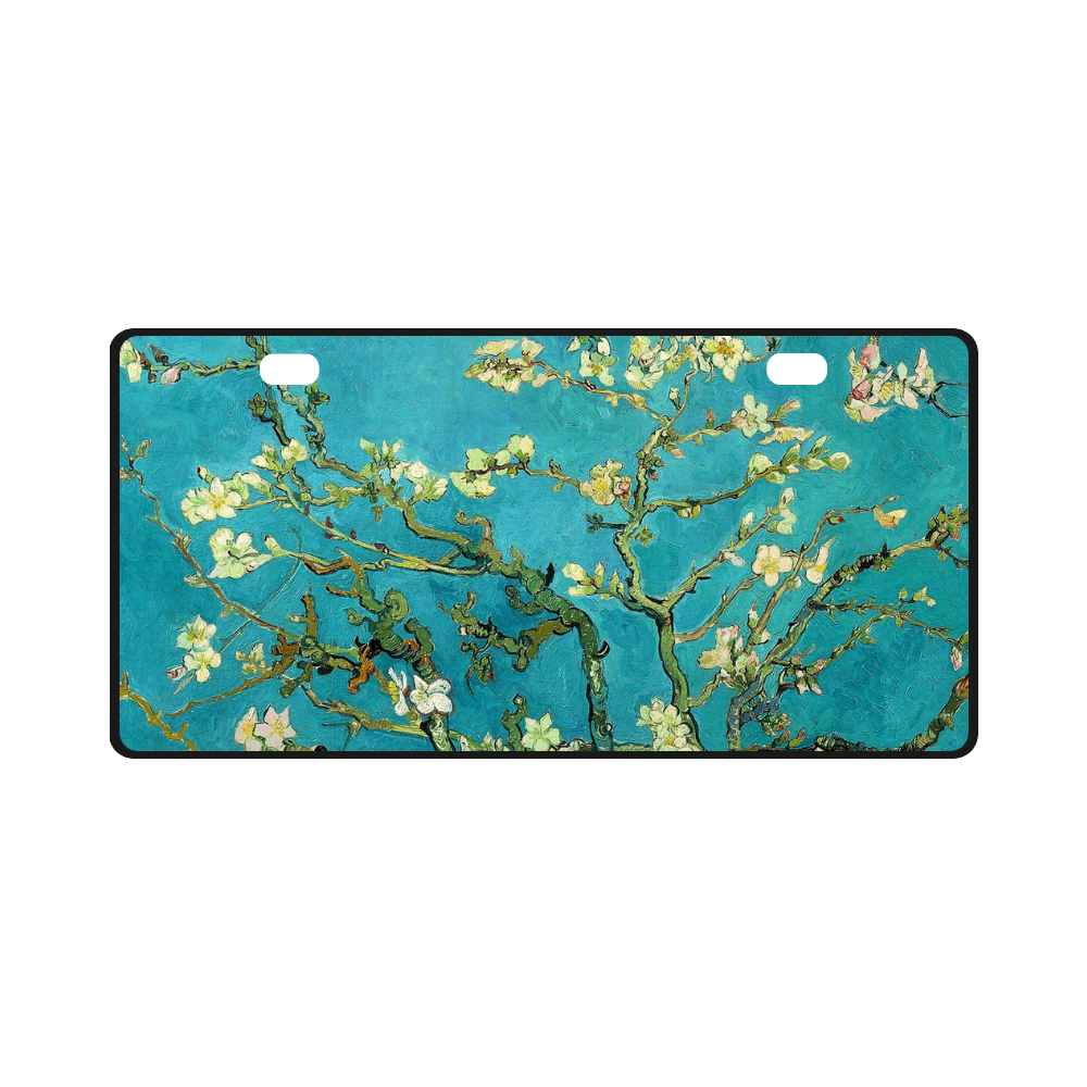 Vincent Van Gogh Blossoming Almond Tree Floral Art License Plate