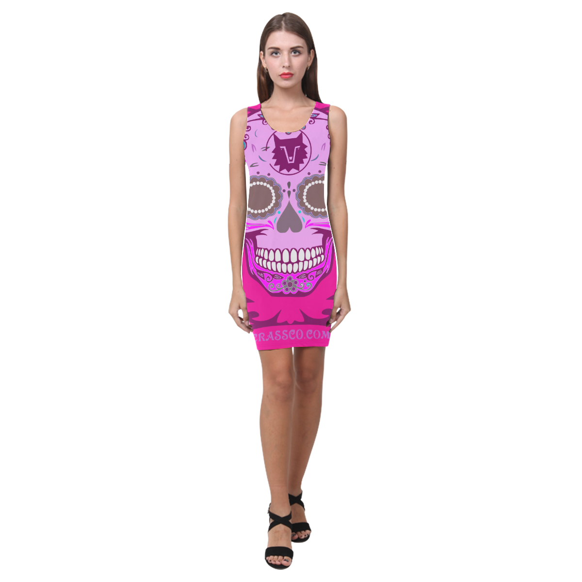 SKULL PINK II Medea Vest Dress (Model D06)