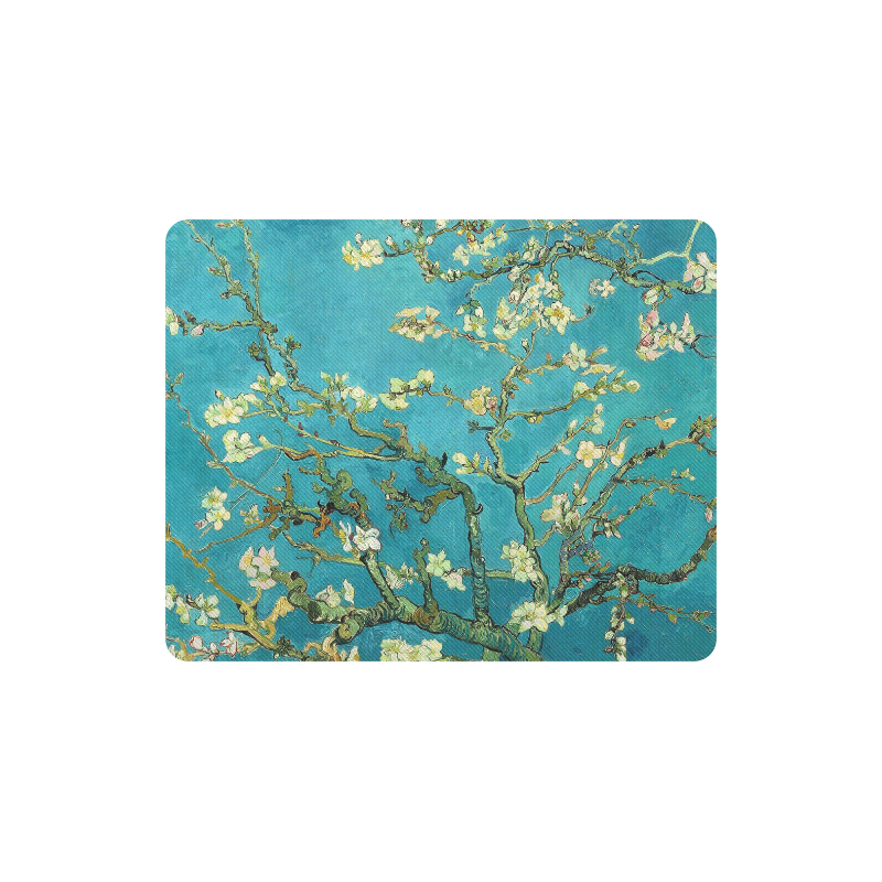 Vincent Van Gogh Blossoming Almond Tree Floral Art Rectangle Mousepad