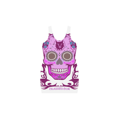 SKULL PINK I Medea Vest Dress (Model D06)