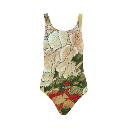 Peonies Butterfly Hokusai Japanese Floral Nature A Vest One Piece ...