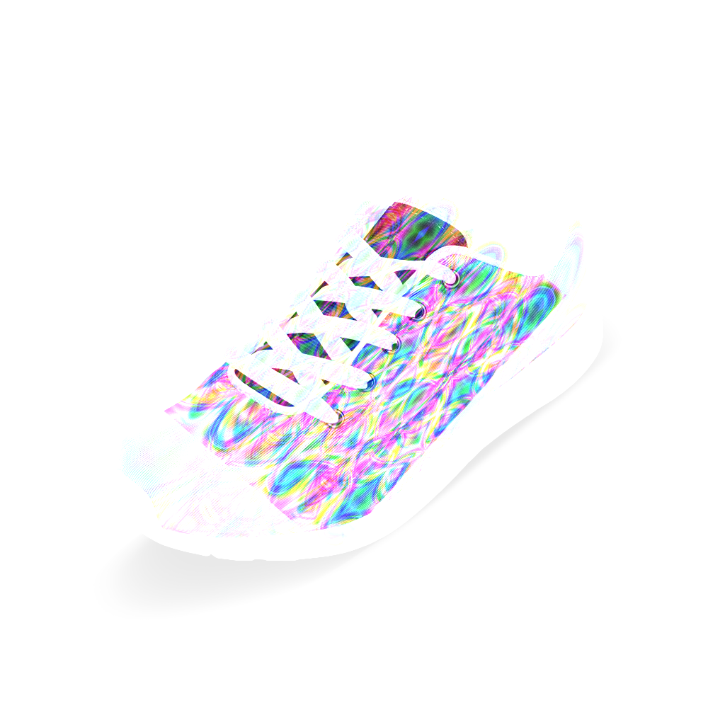 Groovy Psychedelic Pink/Blue Abstract Women’s Running Shoes (Model 020)