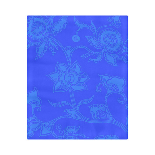 Vintage Floral Blue Duvet Cover 86"x70" ( All-over-print)