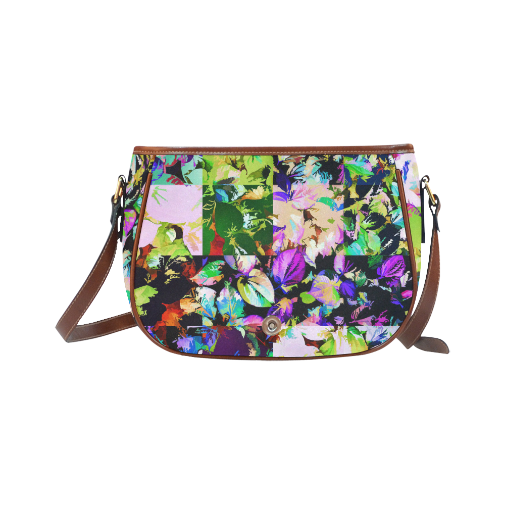 Foliage Patchwork #14 - Jera Nour Saddle Bag/Small (Model 1649) Full Customization