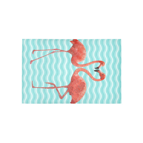 flamingo love Area Rug 5'x3'3''