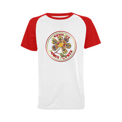 VeggieArt Power Flower Men's Raglan T-shirt (USA Size) (Model T11)