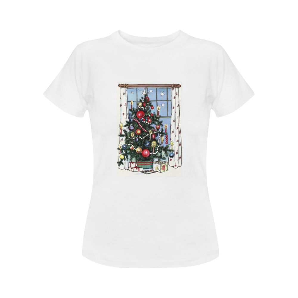 Retro Christmas Tree Women's Classic T-Shirt (Model T17）