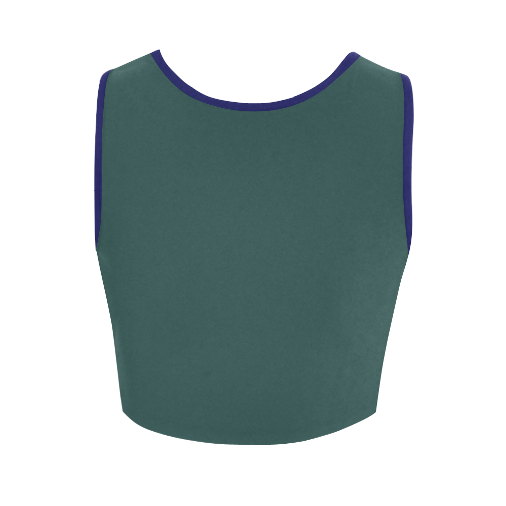 June Bug Green Women's Crop Top (Model T42)