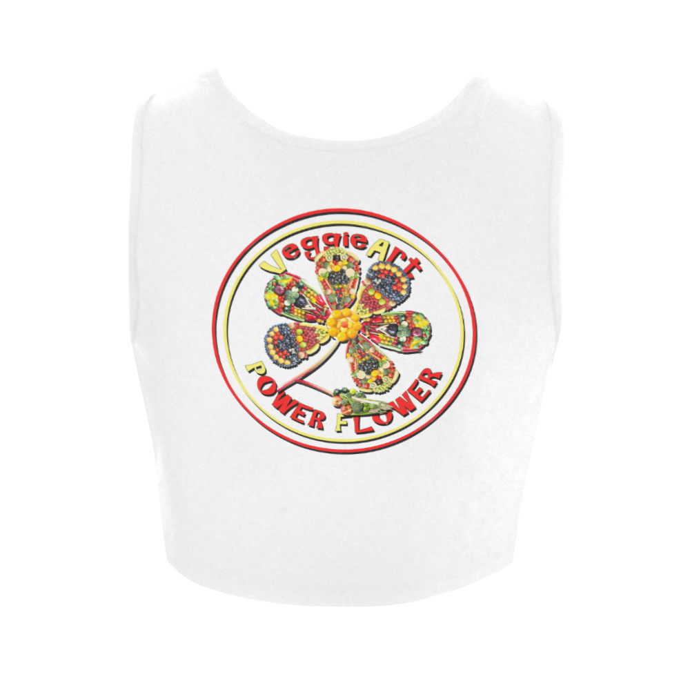 VeggieArt Power Flower Women's Crop Top (Model T42)