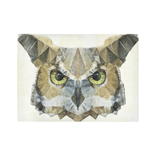 polygon owl Area Rug7'x5'