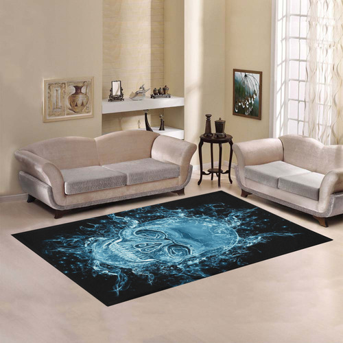 glowing skull Area Rug7'x5'