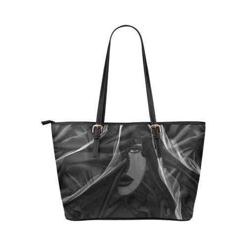 Gothic Leather Tote Bag/Large (Model 1651)