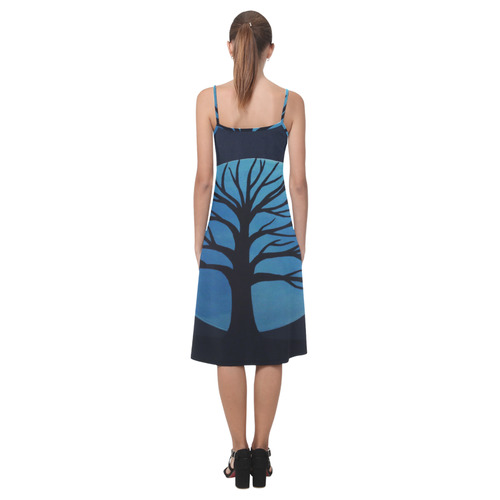 Spooky Tree (Blue) Alcestis Slip Dress (Model D05)