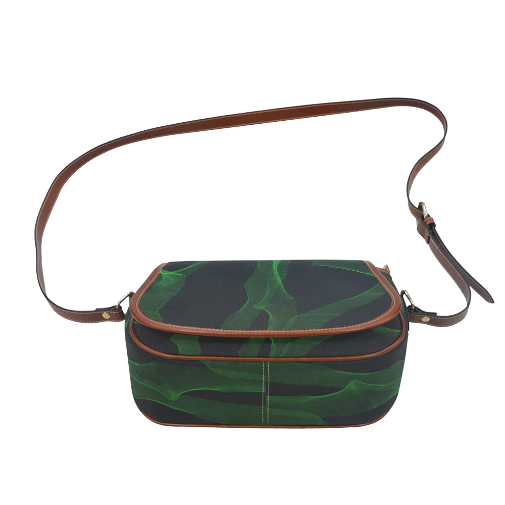 Green Saddle Bag/Small (Model 1649) Full Customization
