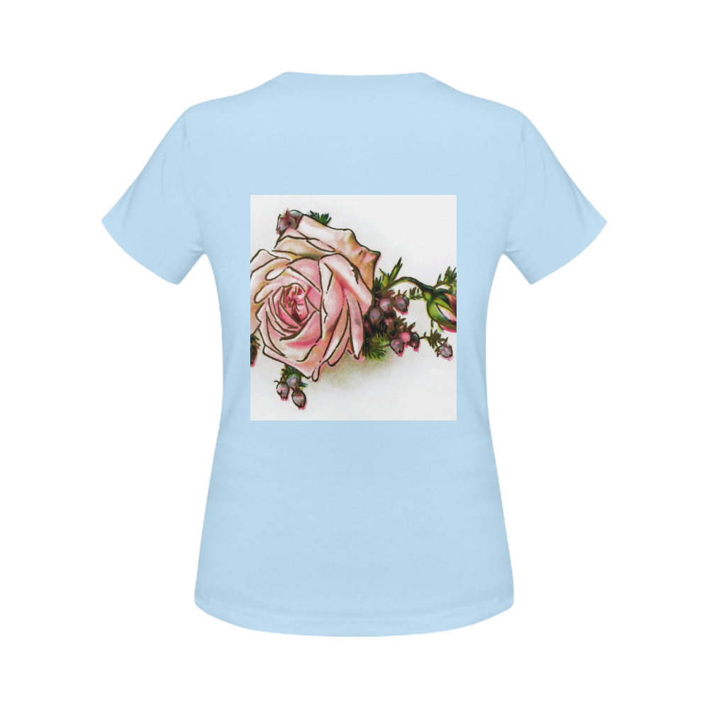 Vintage Country Flower Garden Gate Women's Classic T-Shirt (Model T17）