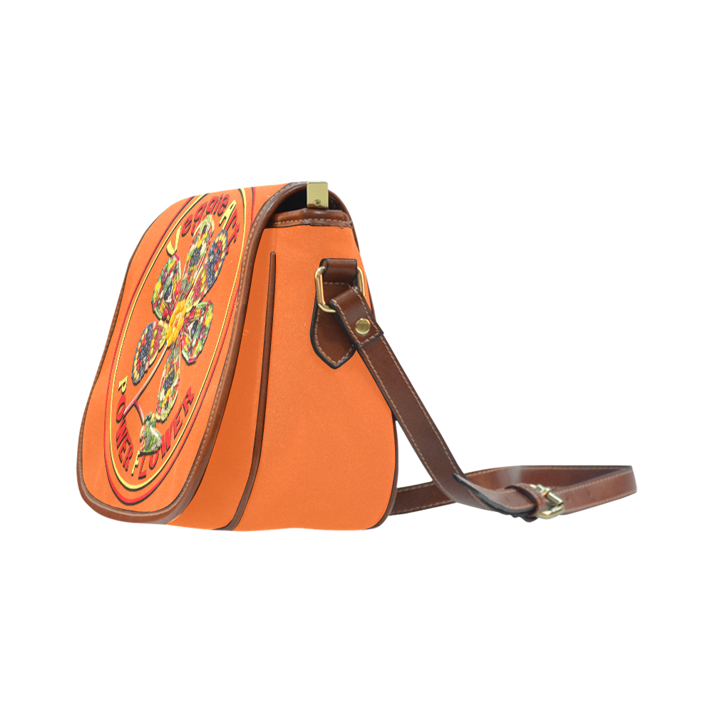 VeggieArt Power Flower Saddle Bag/Small (Model 1649) Full Customization