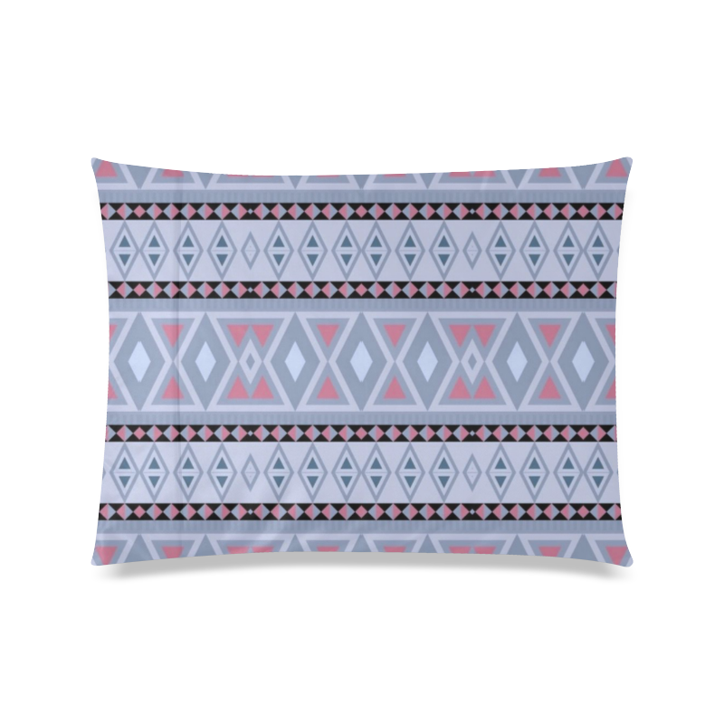 fancy tribal pattern LEO blue Custom Zippered Pillow Case 20"x26"(Twin Sides)