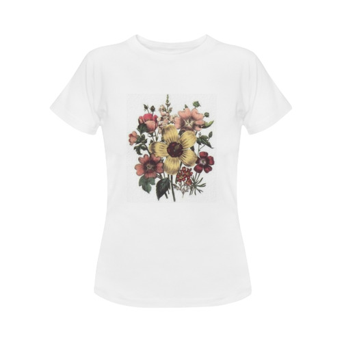 Vintage Floral Women's Classic T-Shirt (Model T17）