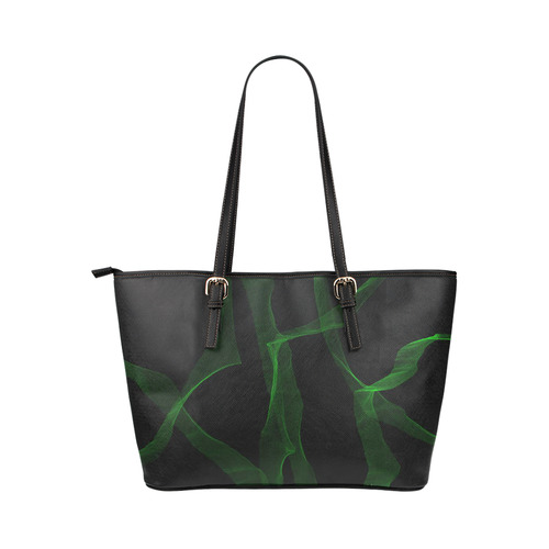 Green Leather Tote Bag/Small (Model 1651)