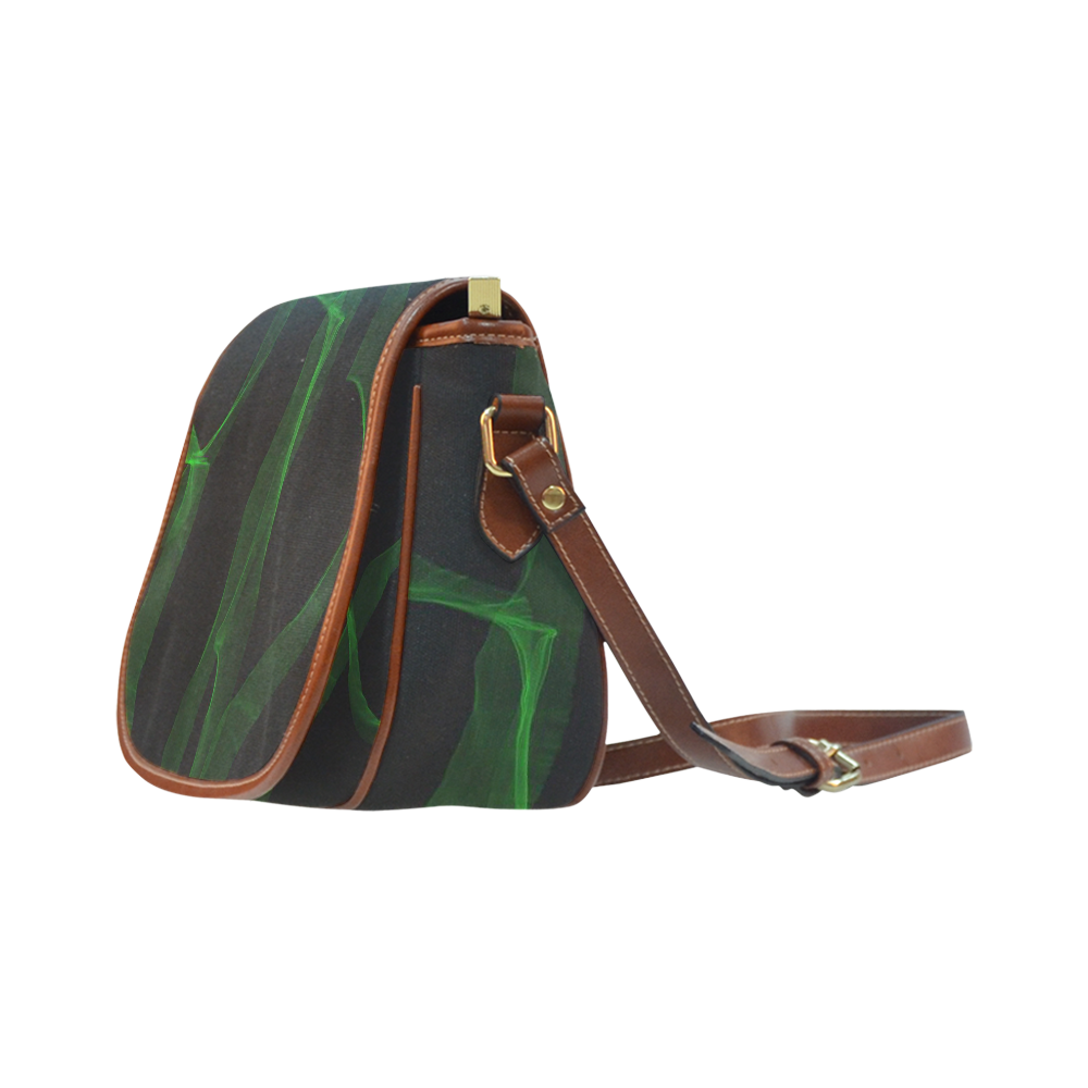 Green Saddle Bag/Small (Model 1649) Full Customization