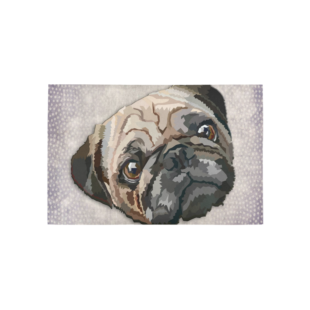 pug love Area Rug 5'x3'3''