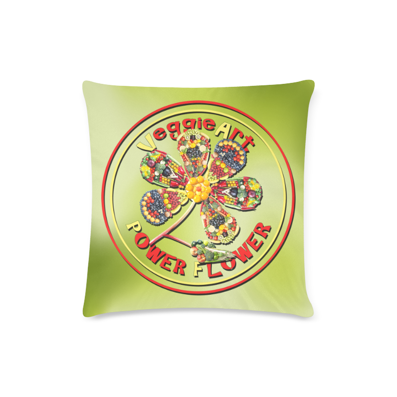 VeggieArt Power Flower Custom Zippered Pillow Case 16"x16" (one side)