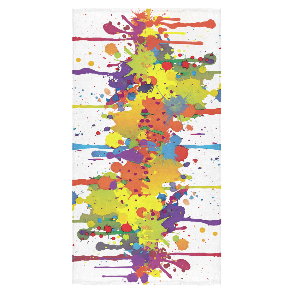 CRAZY multicolored double running SPLASHES Bath Towel 30"x56"