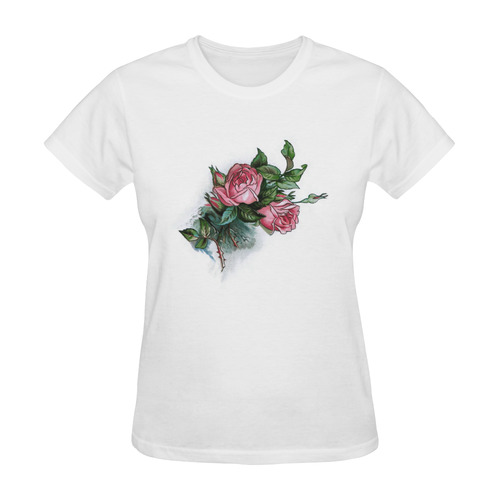 Roses Vintage Floral Sunny Women's T-shirt (Model T05)