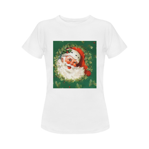 Jolly Ole Santa Pixel Women's Classic T-Shirt (Model T17）