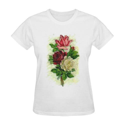 Vintage Lace and Roses Sunny Women's T-shirt (Model T05)