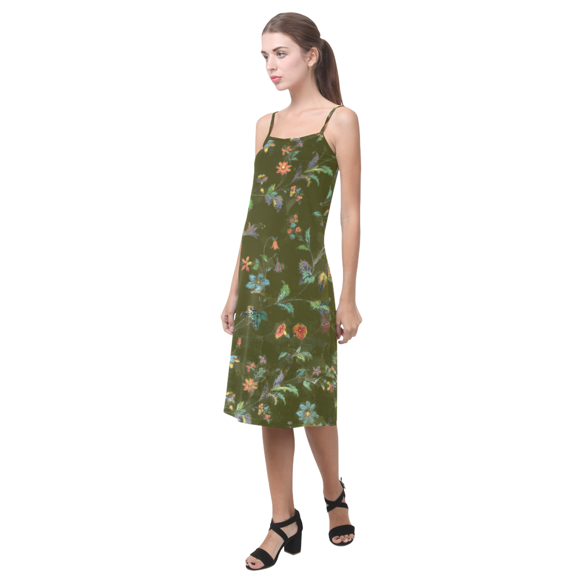 Vintage English Garden Alcestis Slip Dress (Model D05)