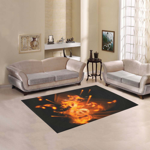 Clef with explosion Area Rug 5'3''x4'