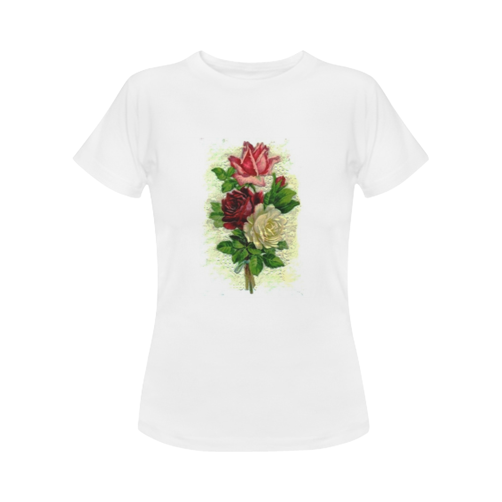 Vintage Lace and Roses Women's Classic T-Shirt (Model T17）