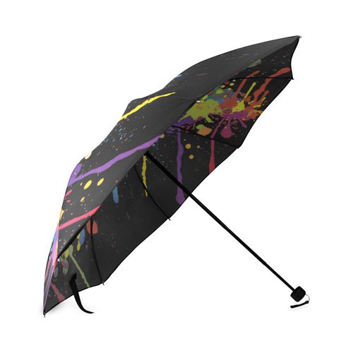 CRAZY multicolored double running SPLASHES Foldable Umbrella (Model U01)